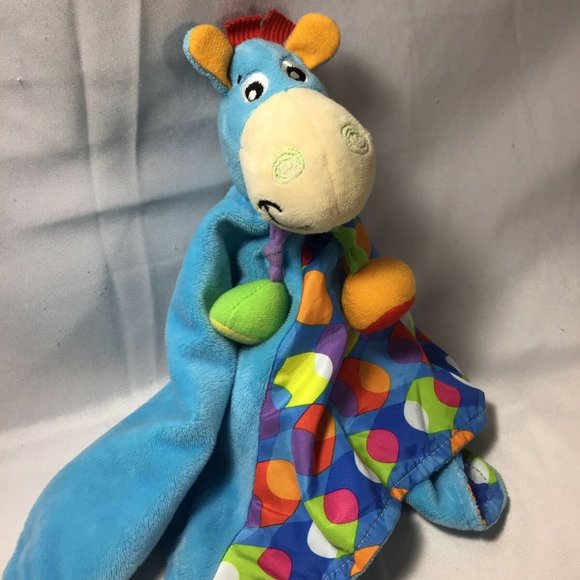 Horse PLAYGRO Clip Clop Blue Lovey Security Blanke - Picture 1 of 7